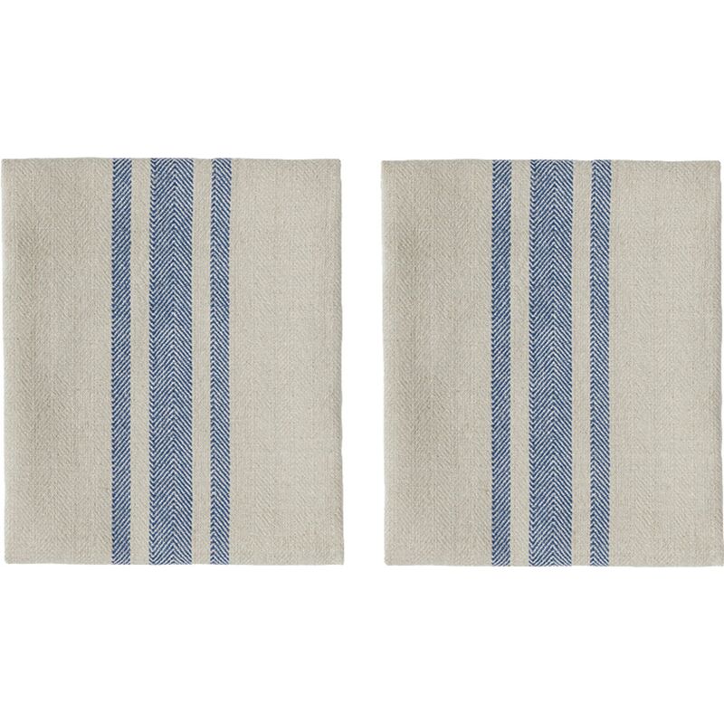 Linu serviet, blå, 2 stk.