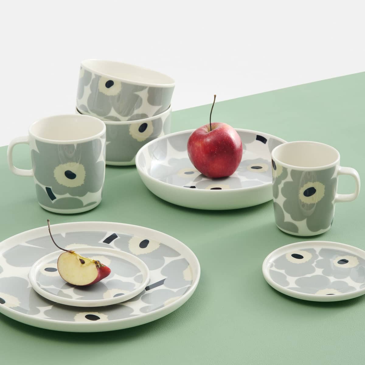 Unikko muki 2,5 dl, valkoinen/harmaa/hiekka/sininen
