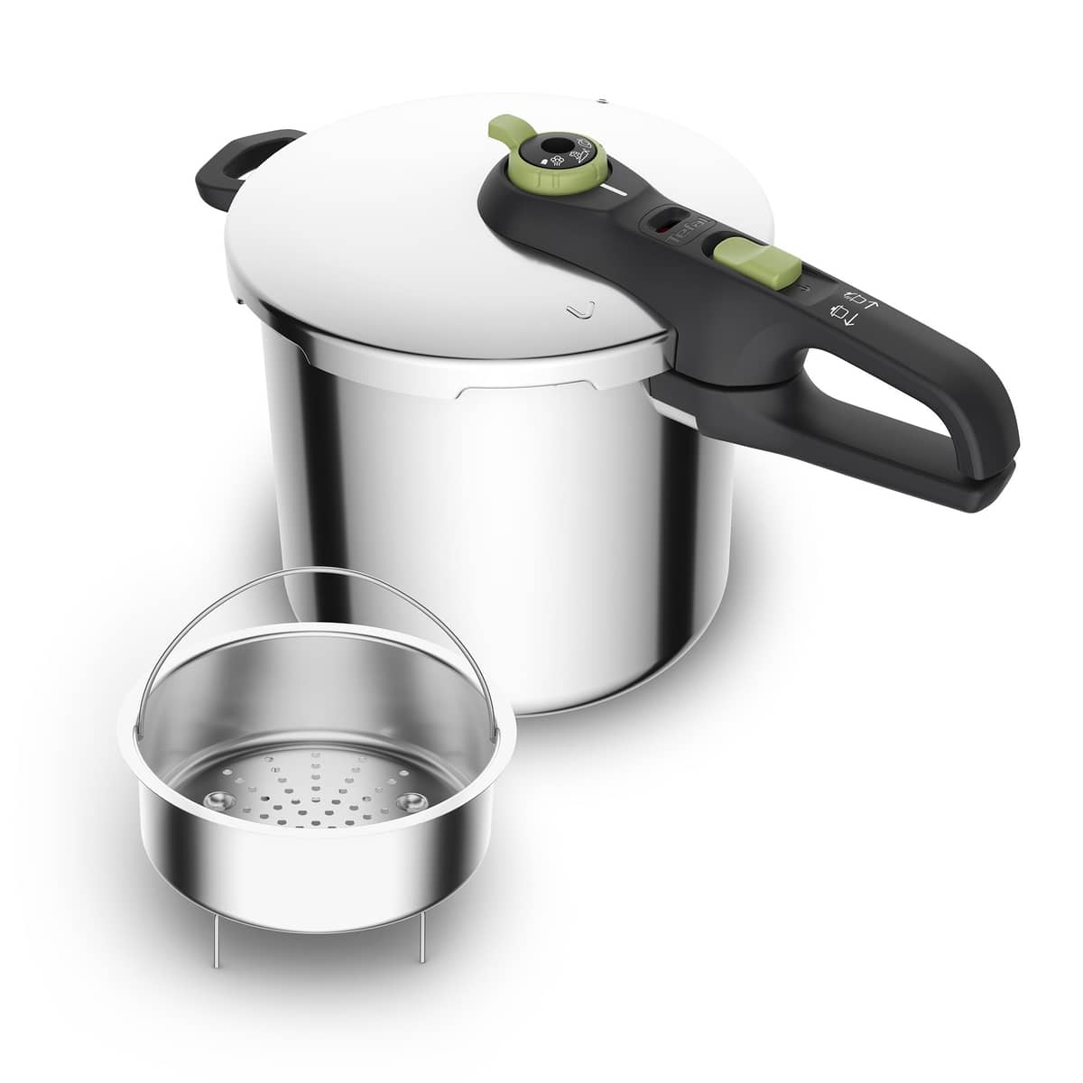 Secure Trendy trykkoger inkl. dampkurv, 8 liter