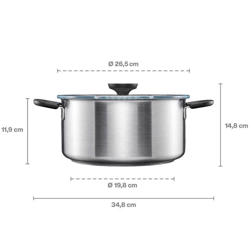 Functional Form gryde 5 liter, rustfrit stål 