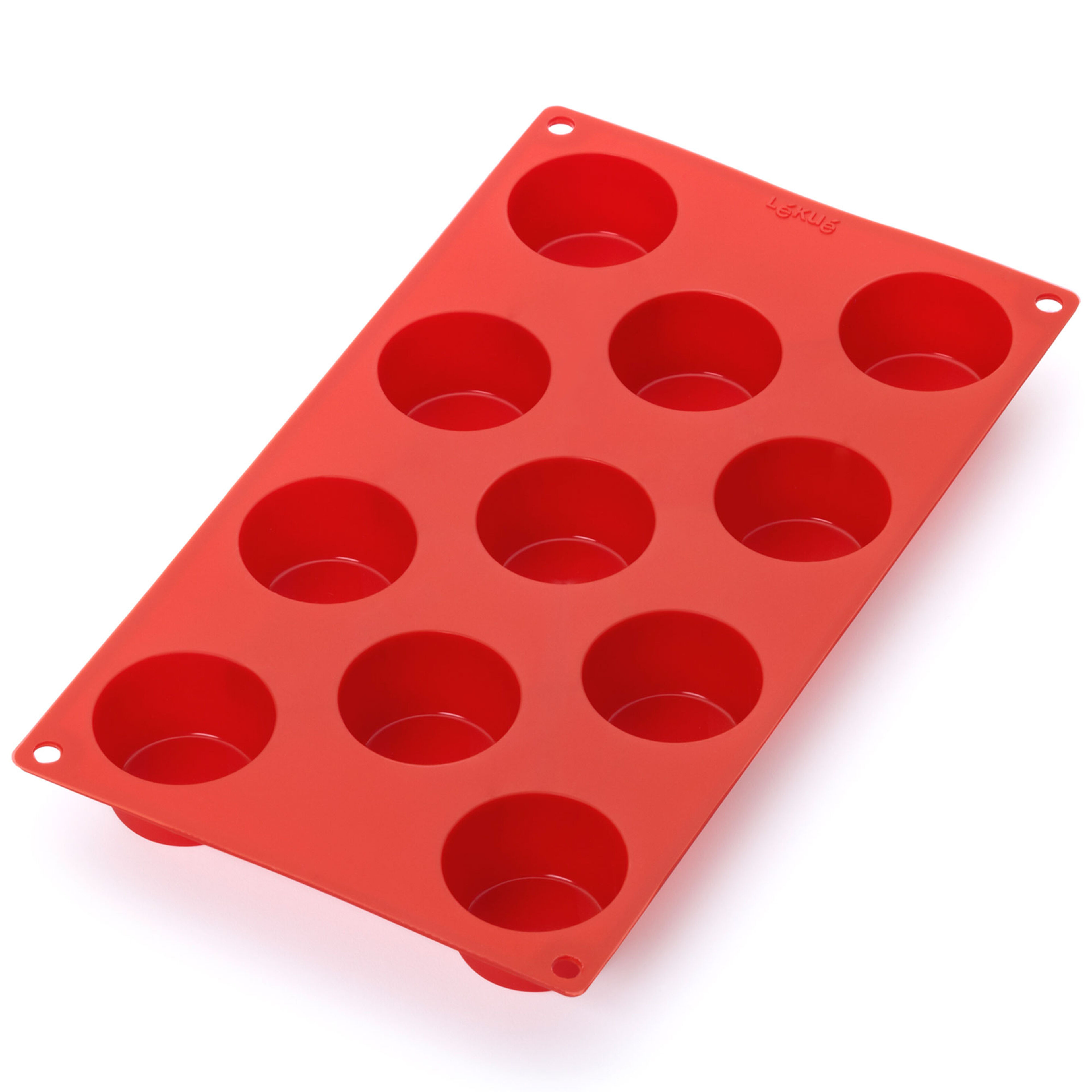 Mini-muffins silikonform 11 hål, röd