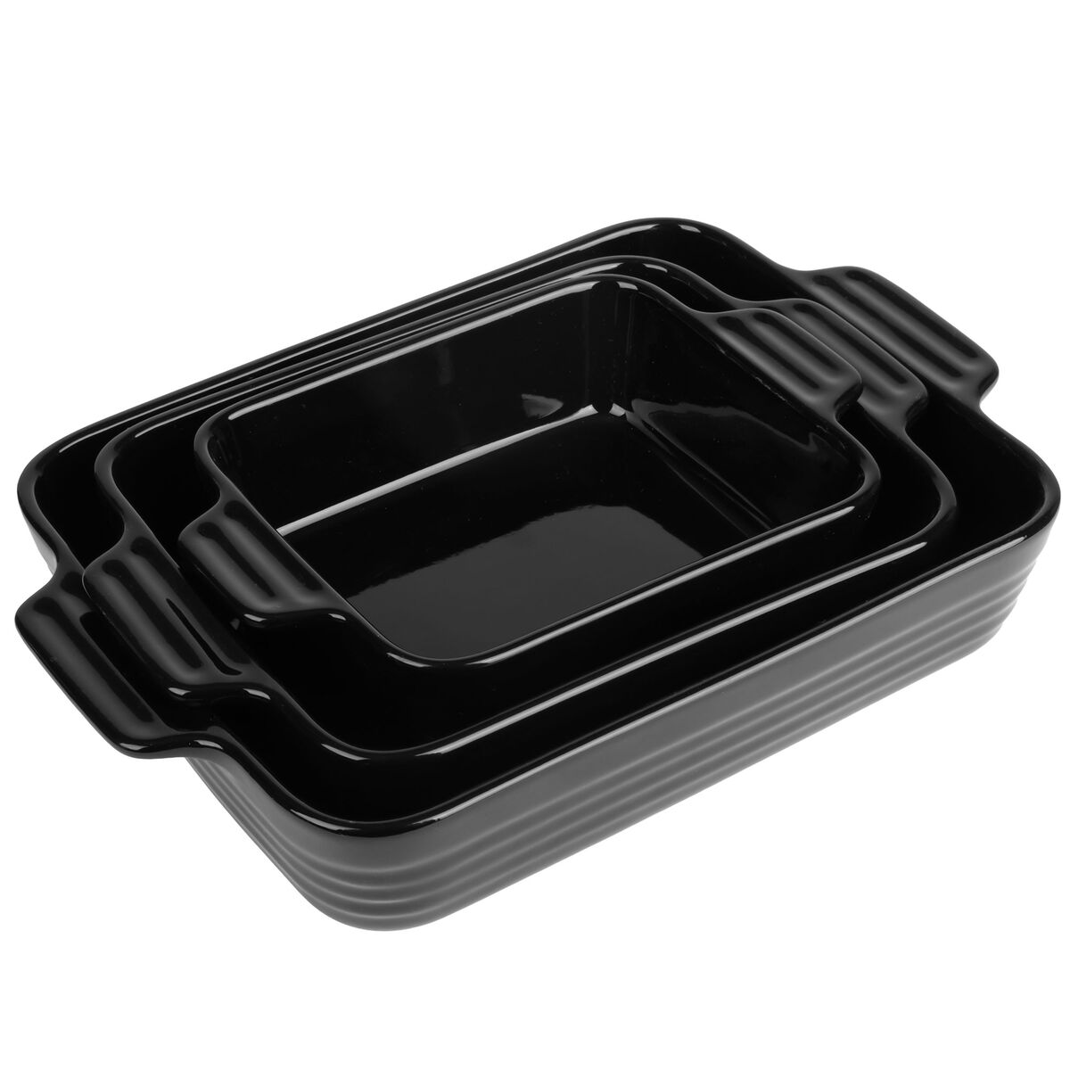 Ugnsformar 3-delar, svart