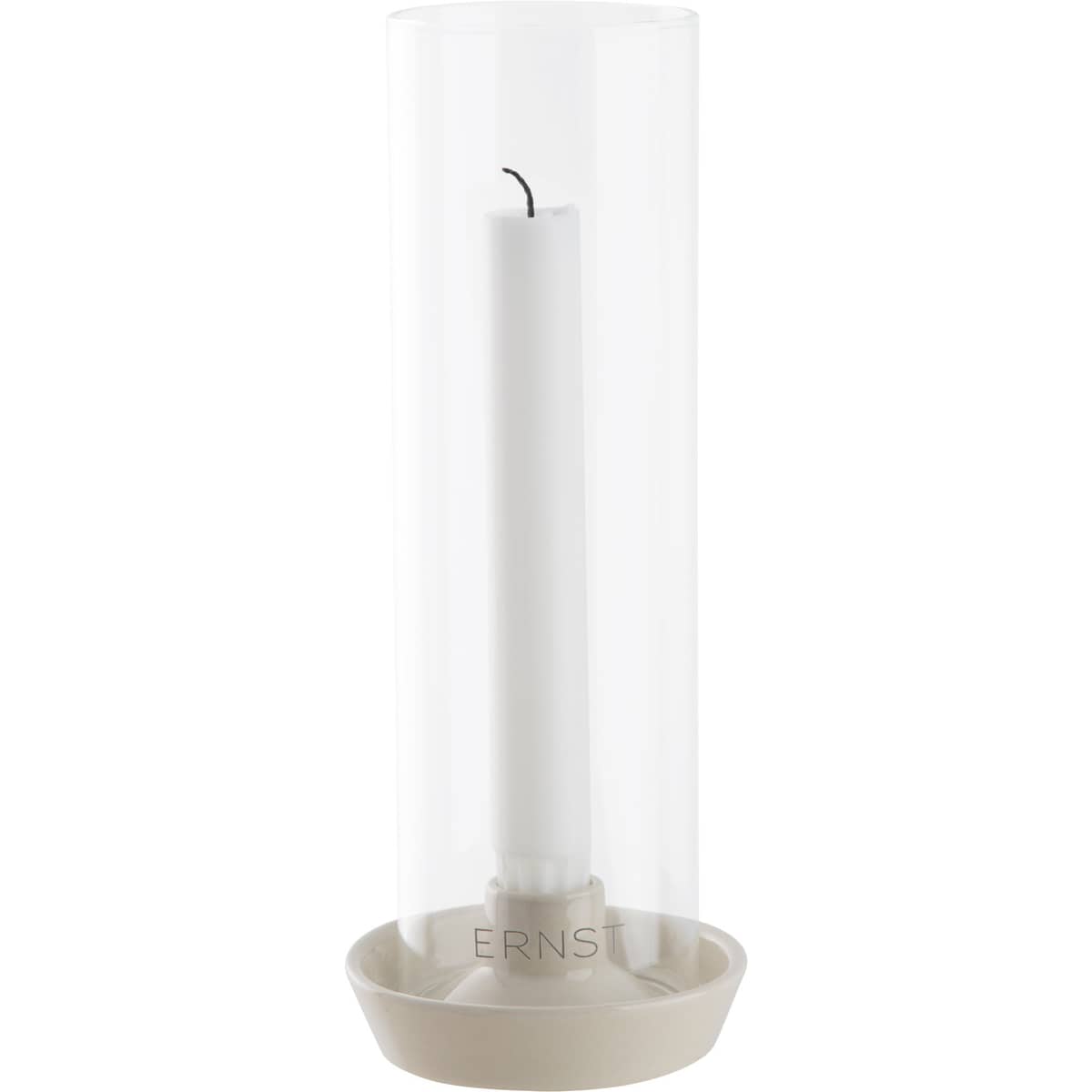 Ljusstake med Glas Vit
