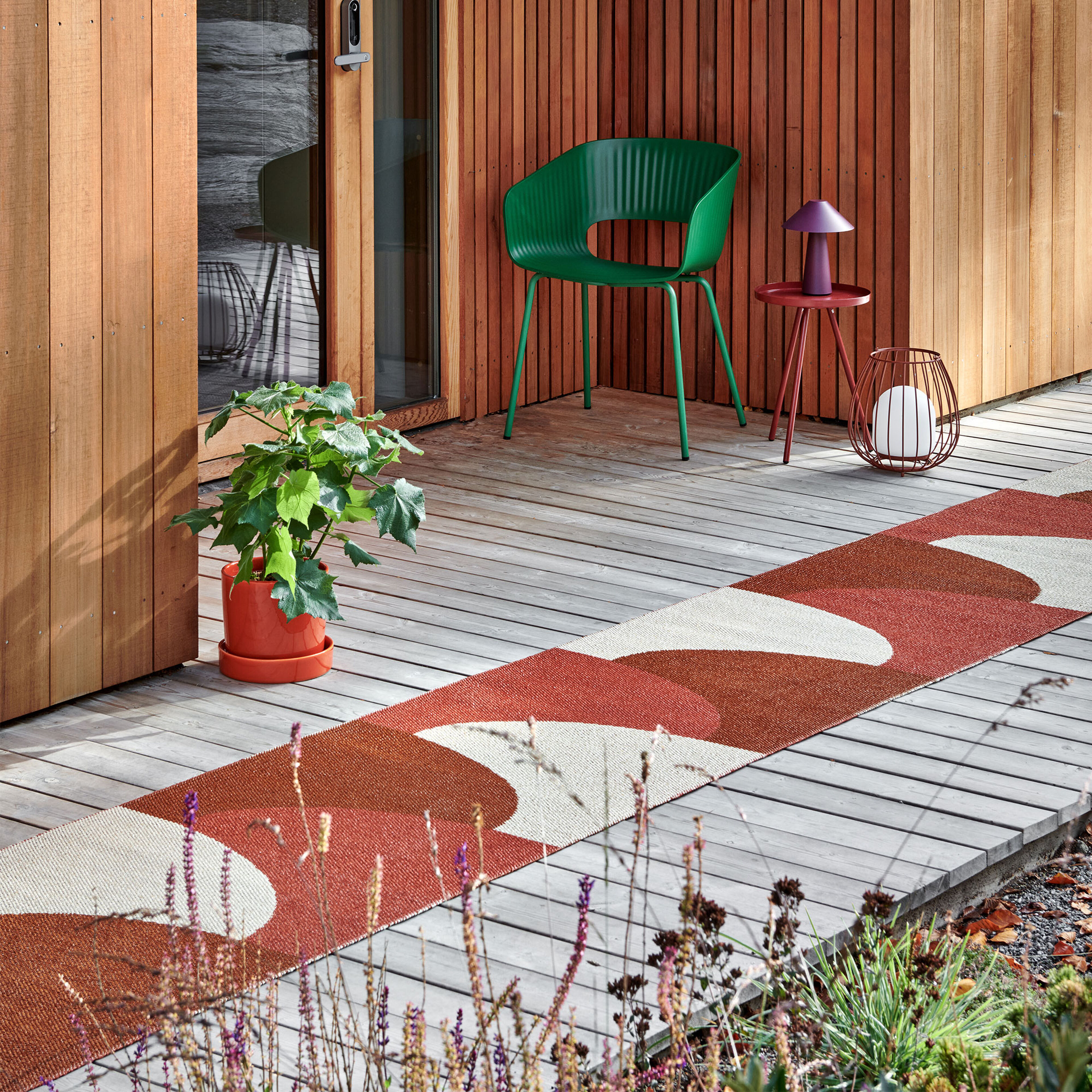 Pappelina Hill matta 70 × 360 cm, brick/rust/cream