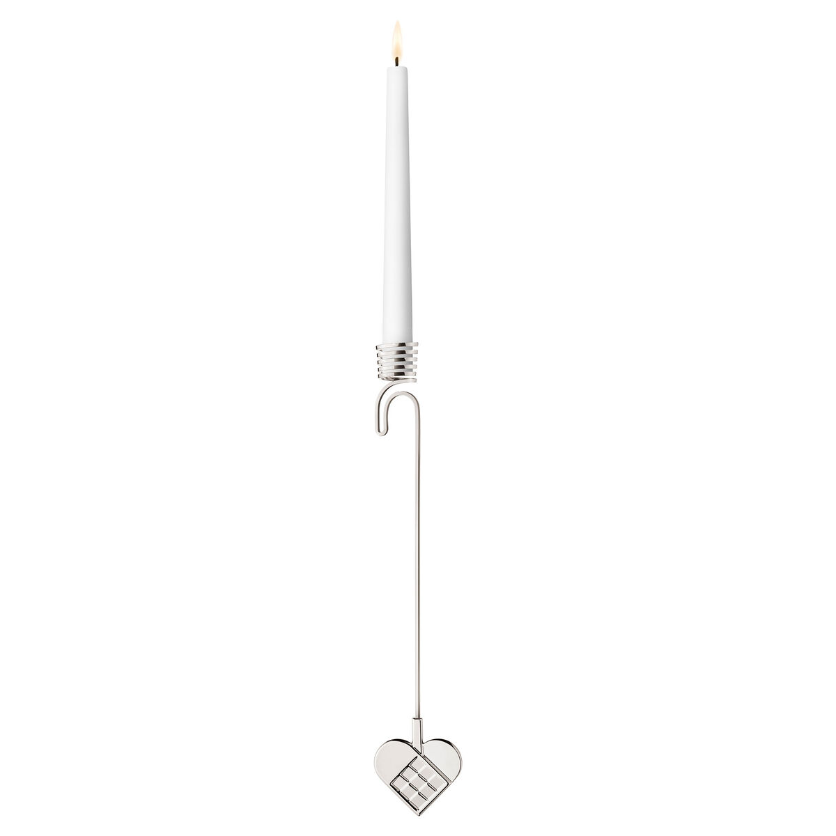 Georg Jensen CC 2025 Juletræslysholder hjerte, palladiumbelagt