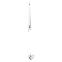 Georg Jensen CC 2025 Juletræslysholder hjerte, palladiumbelagt