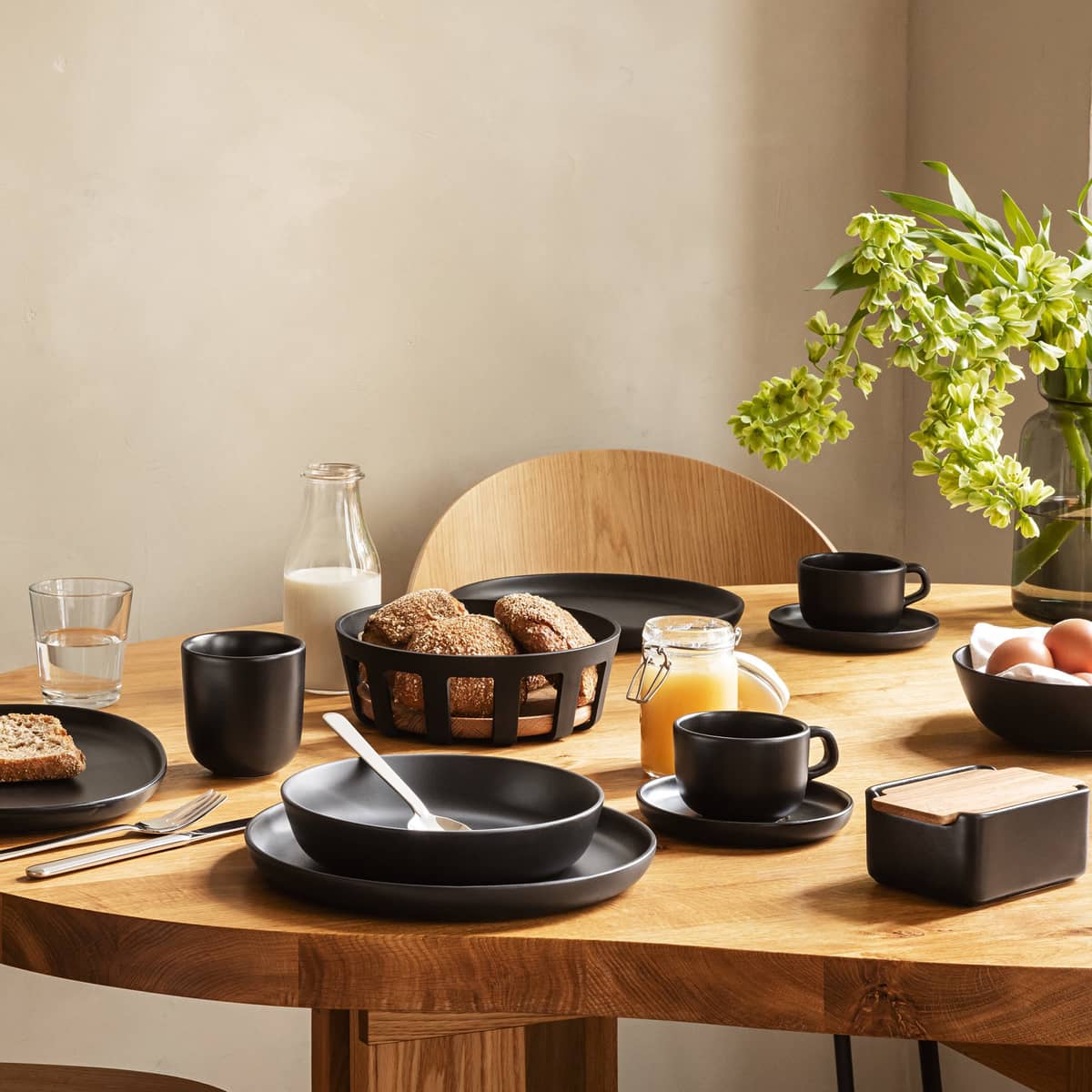 Nordic Kitchen smørboks med lokk, svart
