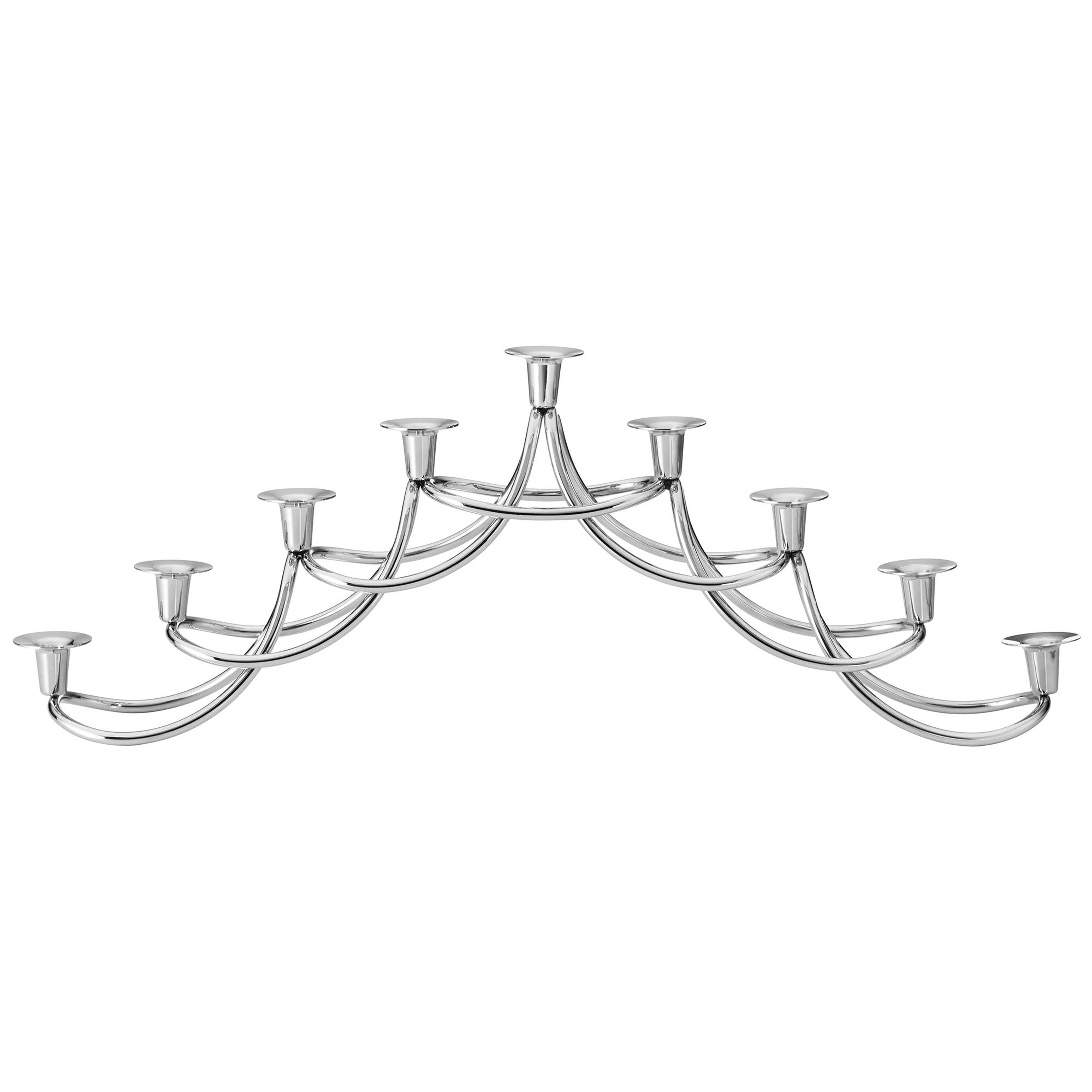 Georg Jensen Harmony Menorah lysestake, rustfritt stål