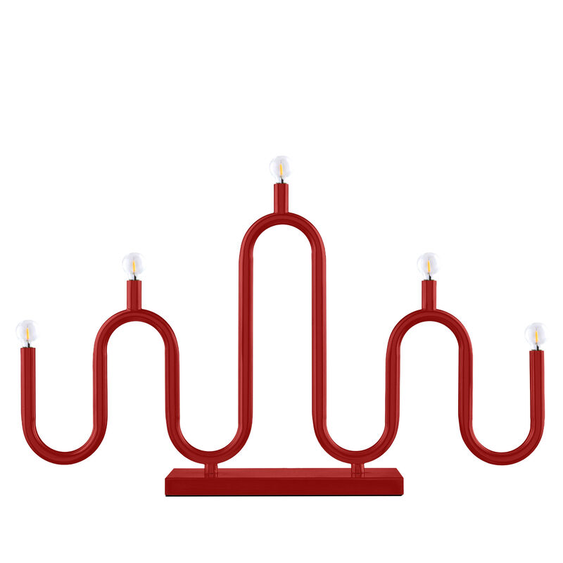 5 Adventsljusstake, röd