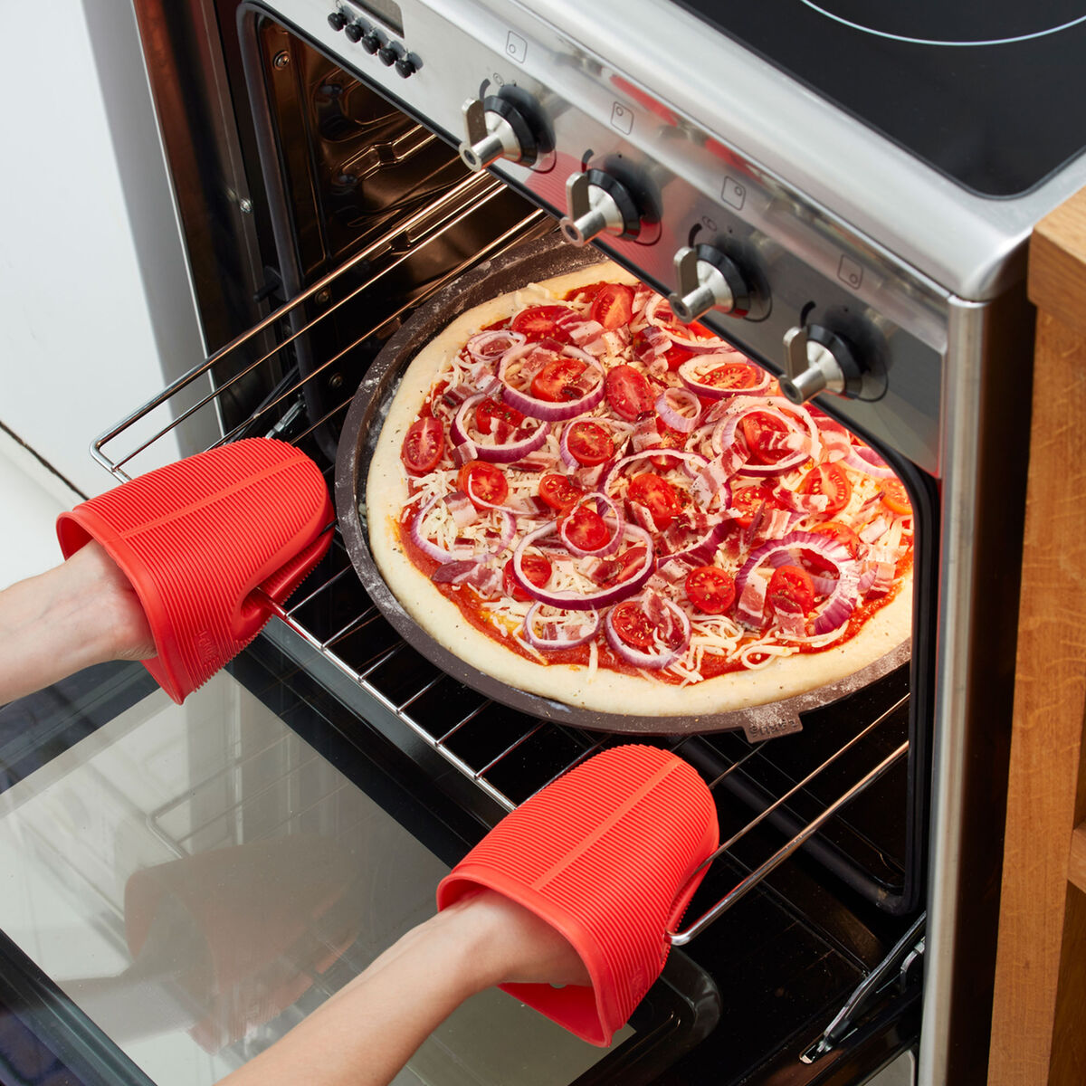 Pyöreä pizza-alusta 36 cm, ruskea