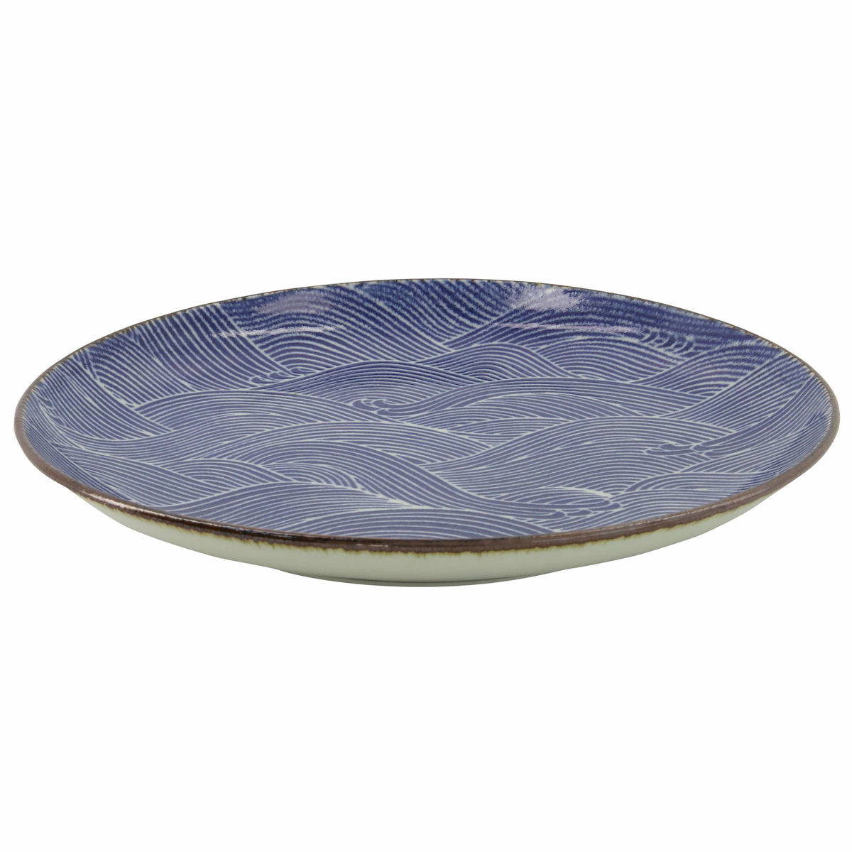 Seigaiha Blue -lautanen, 25 cm