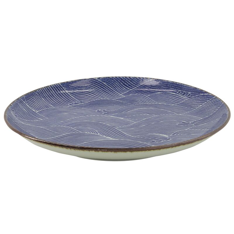 Seigaiha Blue -lautanen, 25 cm