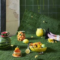 Fruity kopp med fat 25 cl, grønn/rød