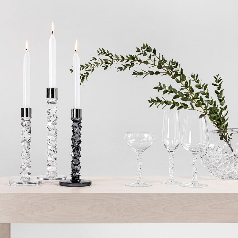 Carat ljusstake antracit 24,2 cm. 2 pack