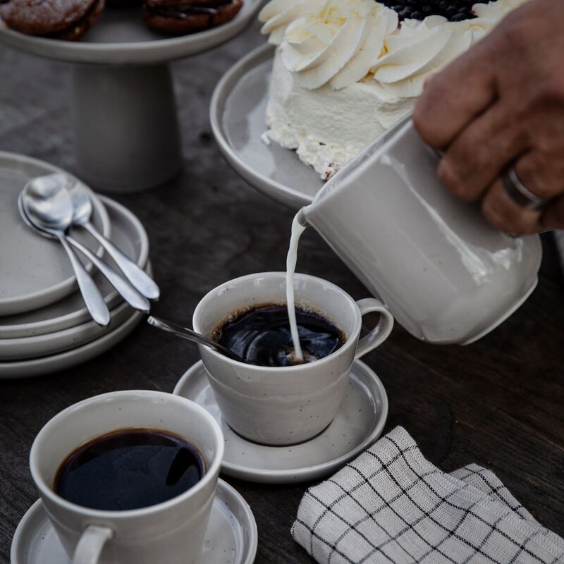 Karaffel i porselen 1 liter, sand