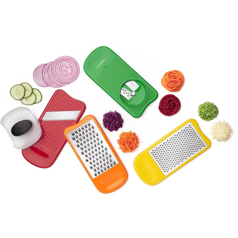 Mandolinsæt med spiralizer og rivejern