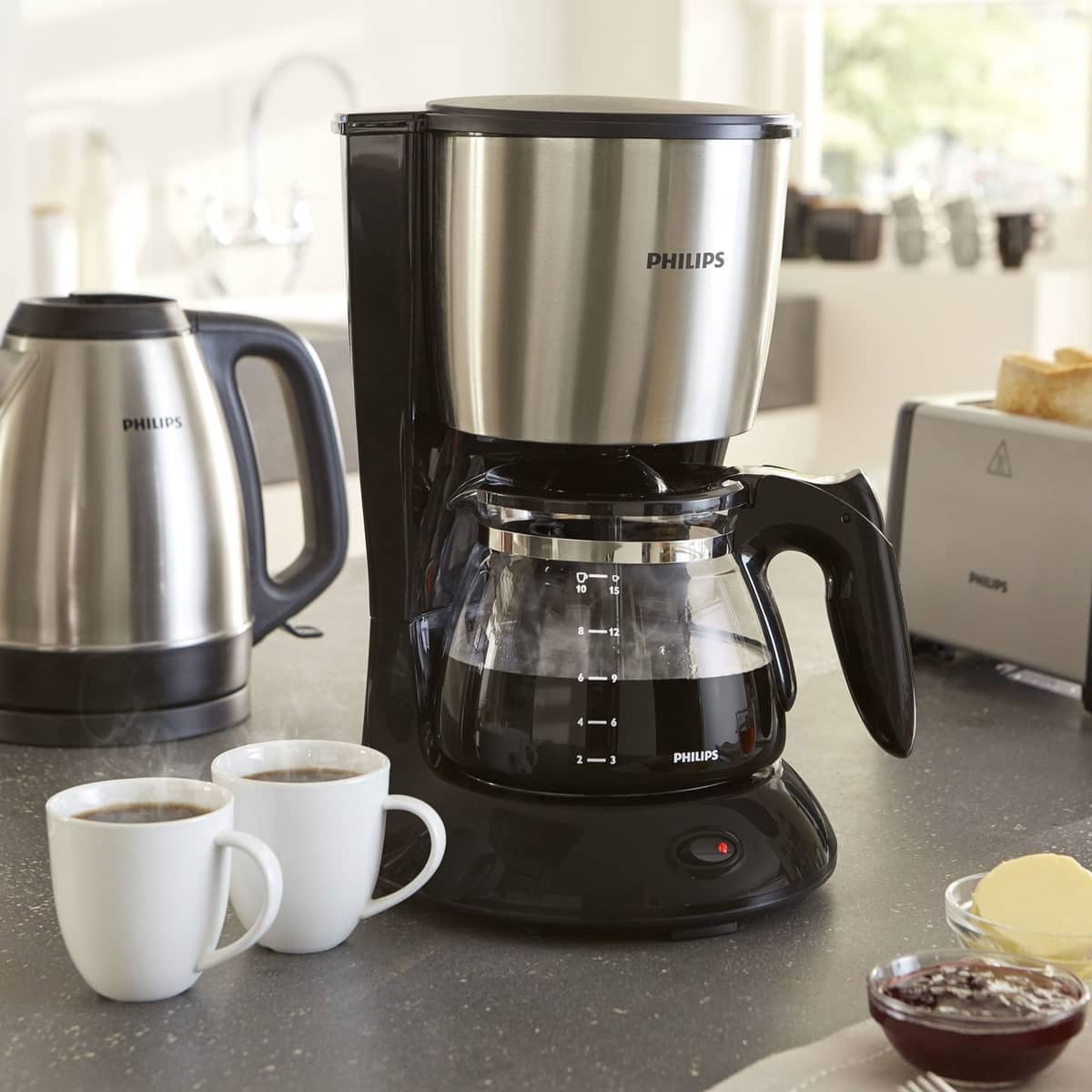 HD7462/20 Daily Collection kaffetrakter, metall/svart