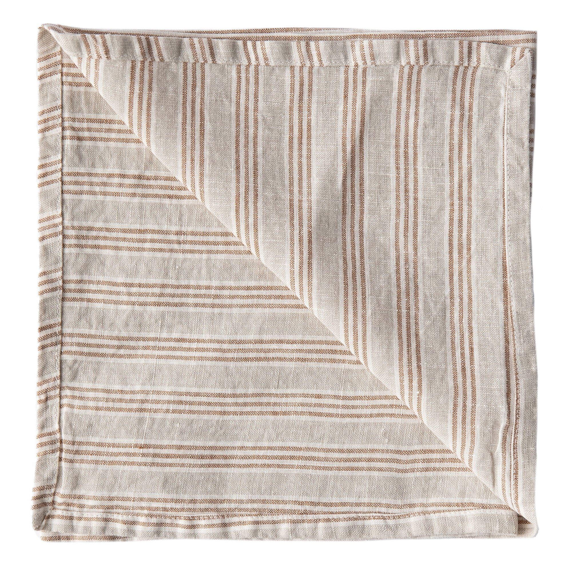 Tell Me More Servett 45x45 cm, hazelnut stripe