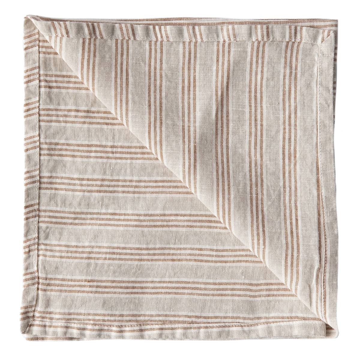 Lautasliina 45x45 cm, hazelnut stripe