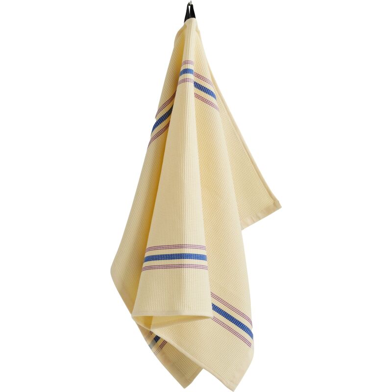 HAY Canteen kökshandduk, cream/blå