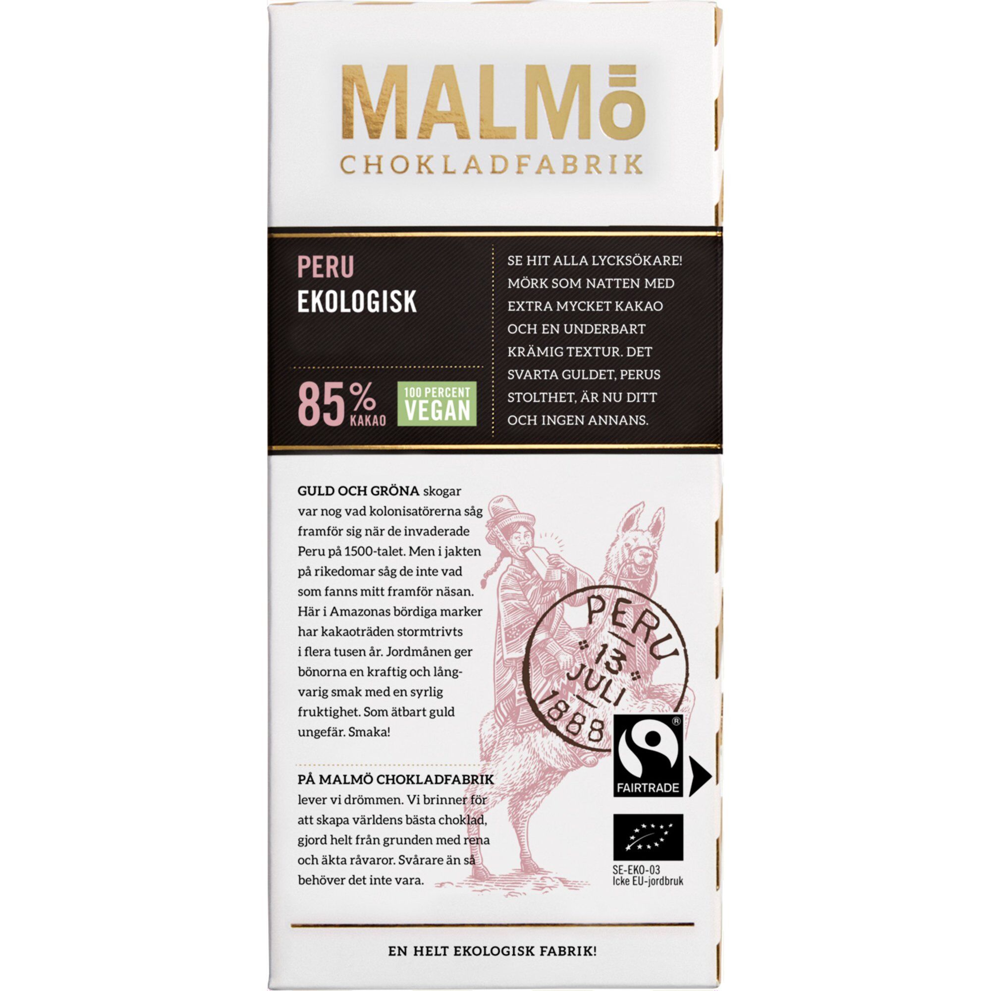 Malmö Chokladfabrik Peru 85%