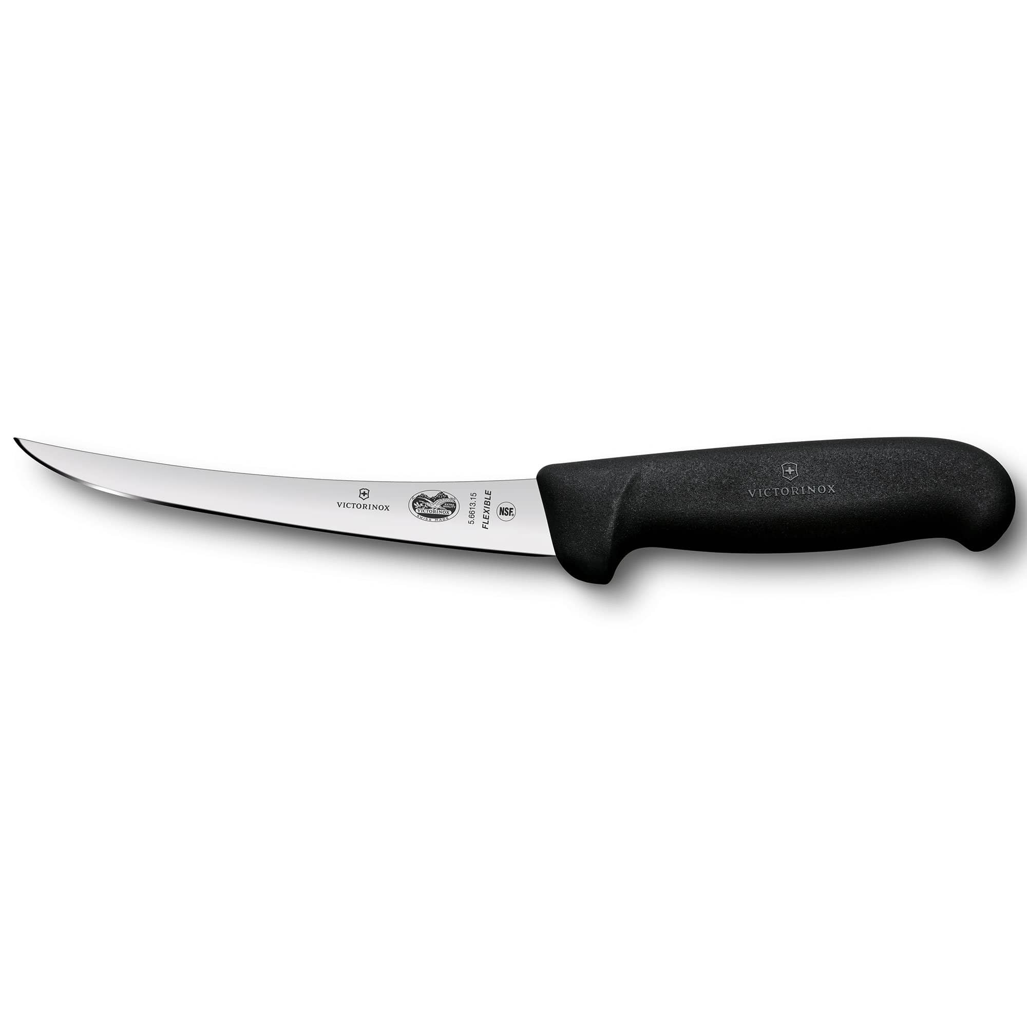Fibrox Utbeiningskniv Smalt Knivblad 15 cm Sort