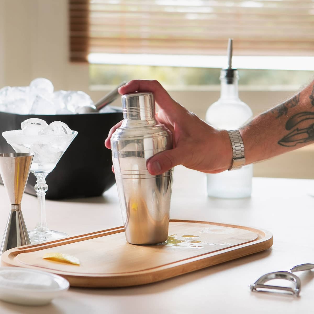 Shaker 3 delar, rostfritt stål