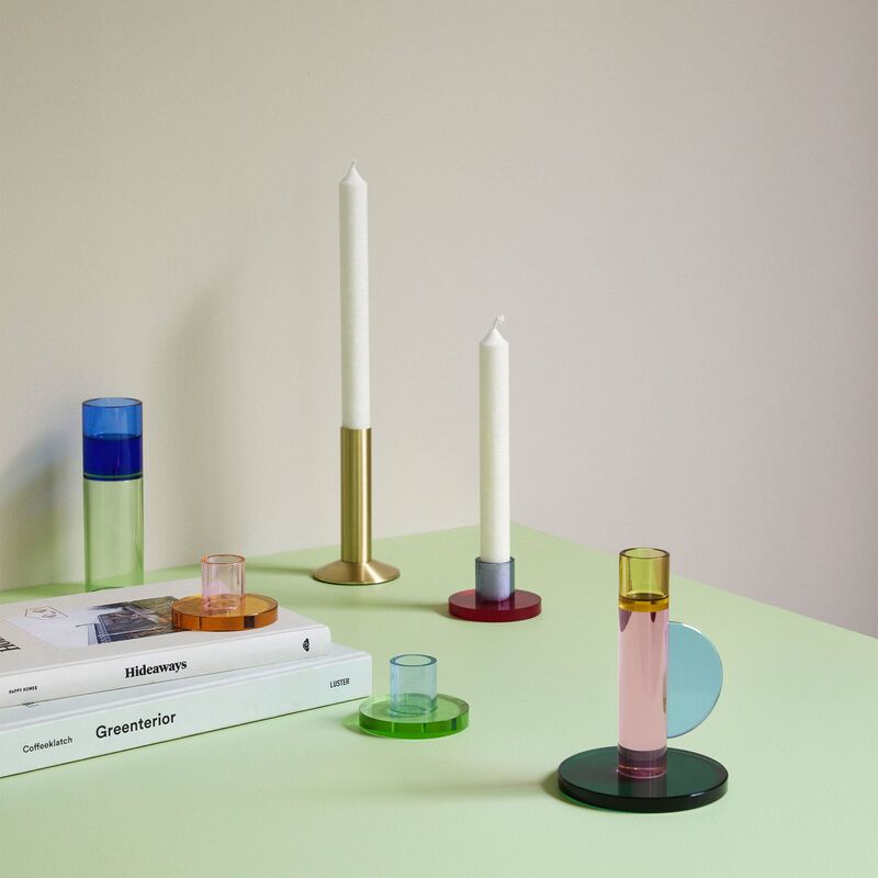 Astra ljusstake 7 cm, blå/grön