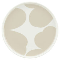 OIVA Marimekko Iso Unikko tallrik 20 cm, vit/beige