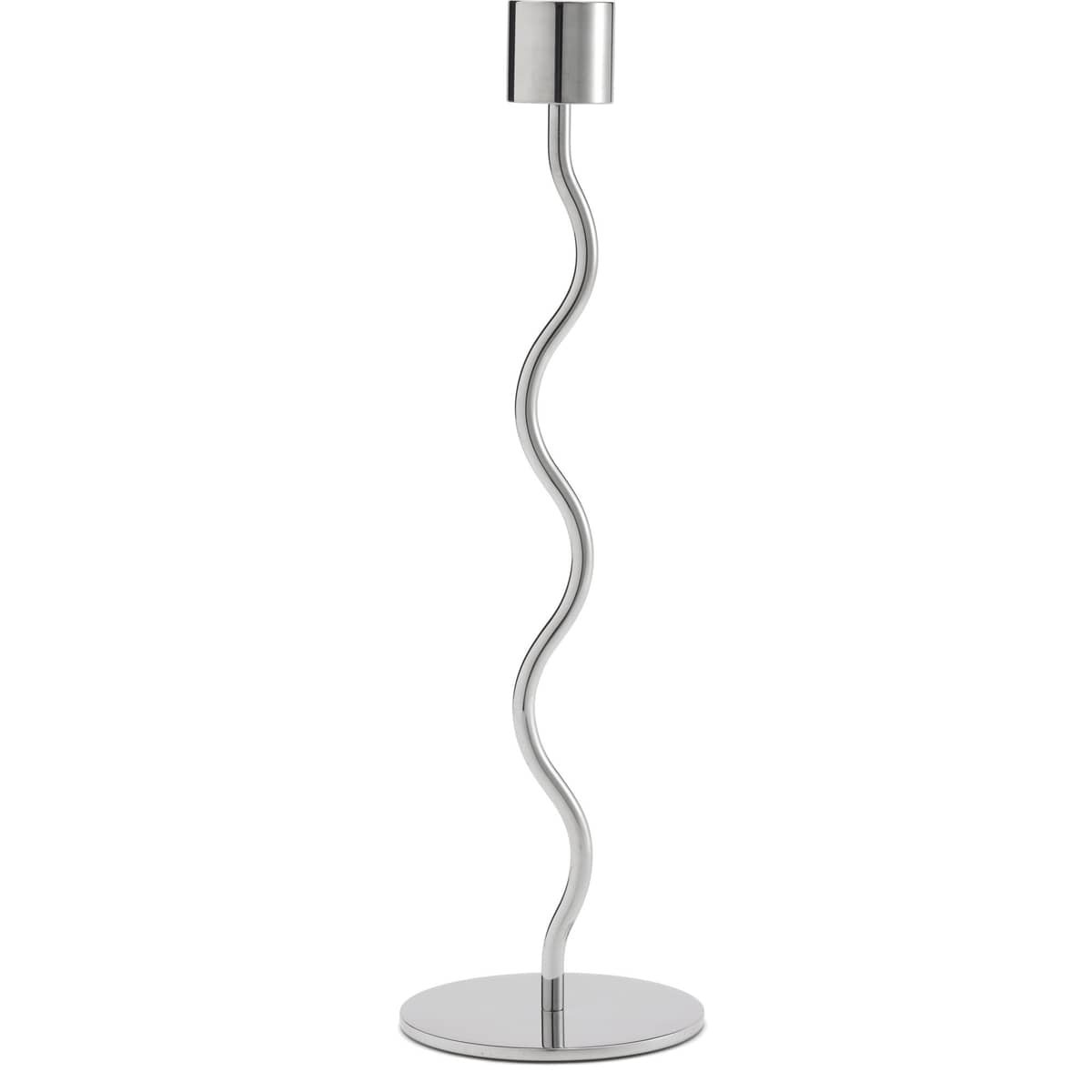 Curved lysestage 26 cm, rustfrit stål