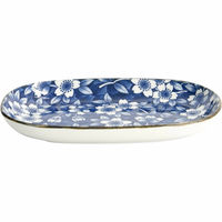 Blue Sakura oval tallerken