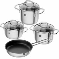 Pico grydesæt, 4 dele + 3 glaslåg