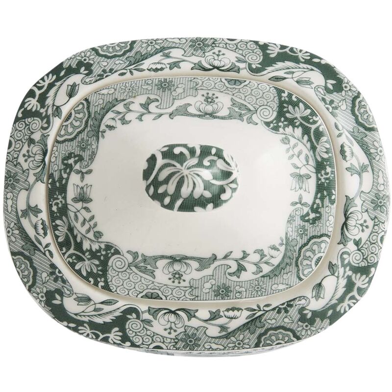 Heritage Green Italian sockerskål med lock 25 cl, grön/vit