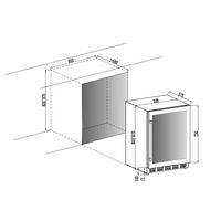 Arctic Collection 60D inbyggbart vinkylskåp 46 flaskor, svart