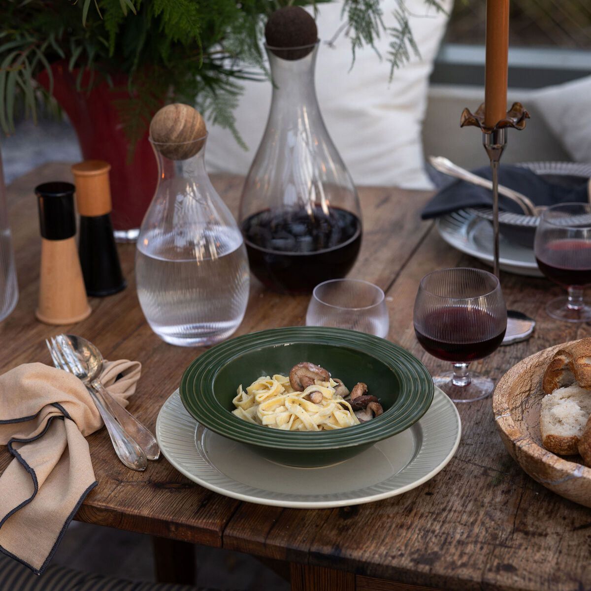 Coffee & More dyp tallerken, grønn