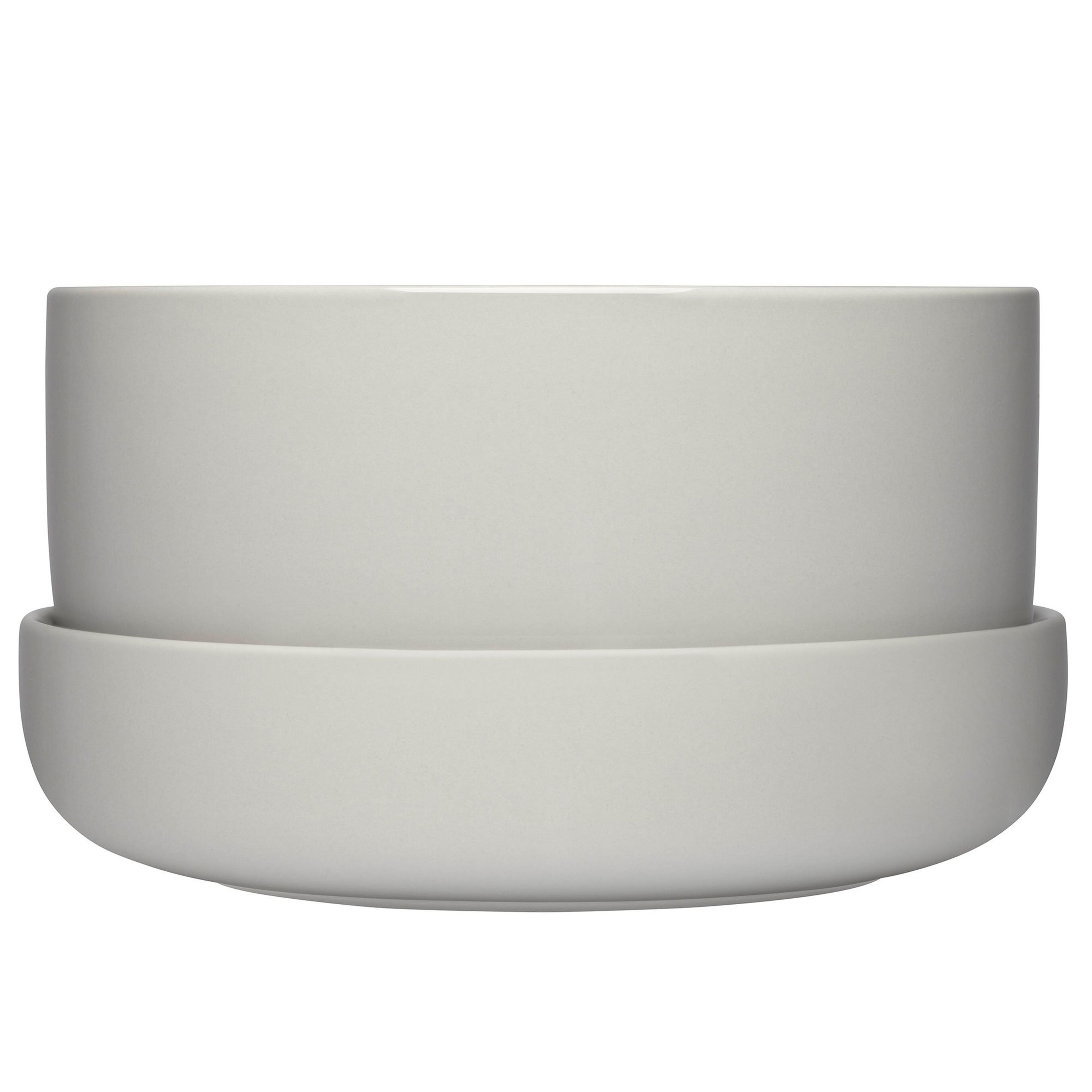 Nappula kruka + fat 24x13 cm, ljusgrå