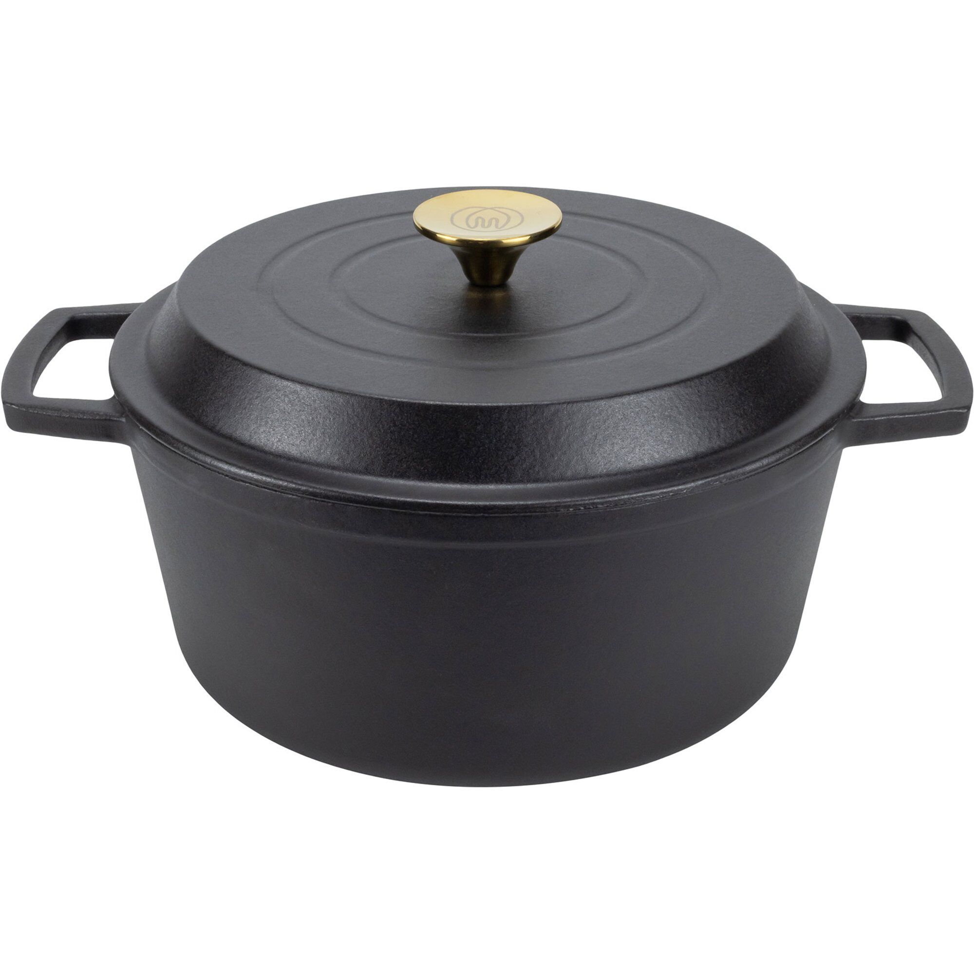 Støbejernsgryde 5 Liter Mat Sort