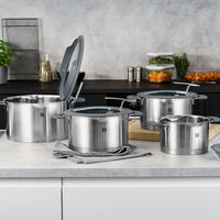 Simplify grytset 4 delar + 4 lock, rostfritt stål