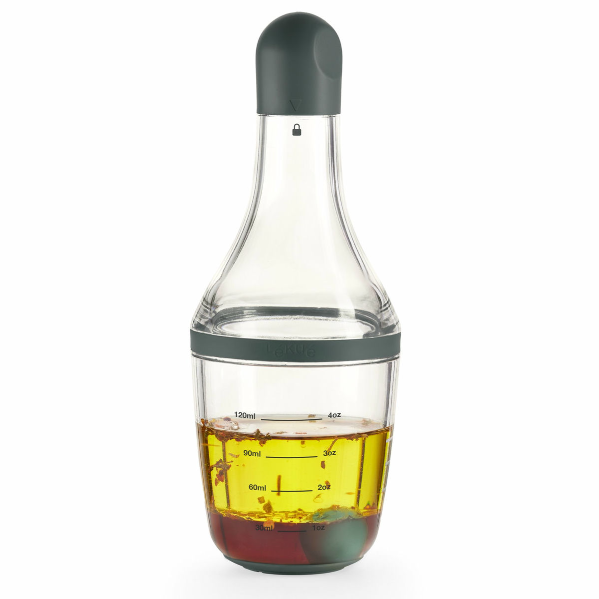 Dressing Shaker 180 ml, läpinäkyvä/harmaa