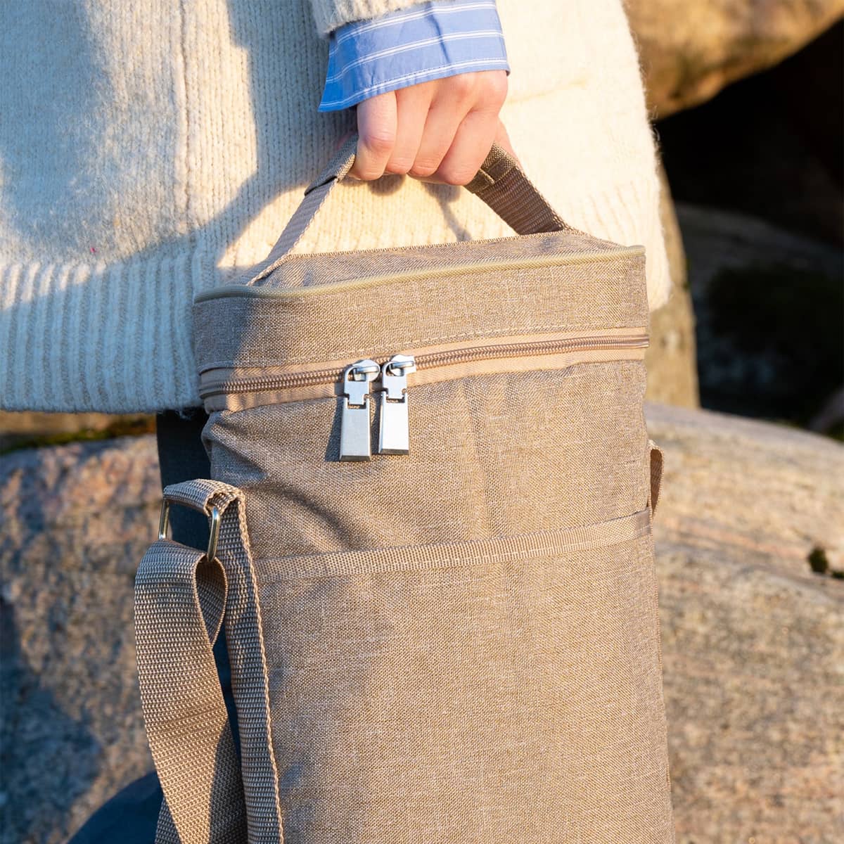 City hög kylväska, beige