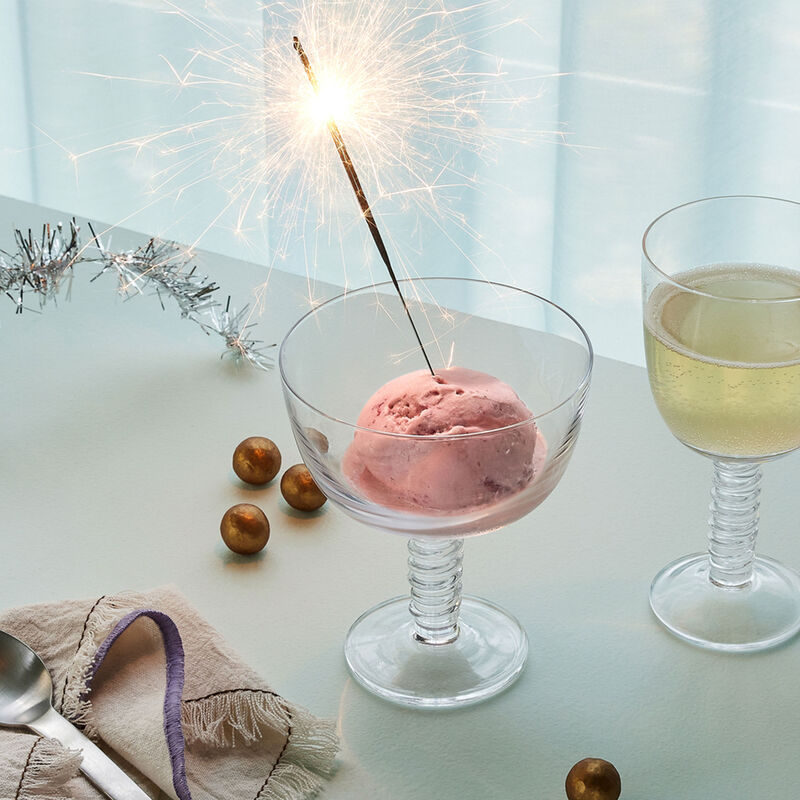 Hübsch Clink champagneglas, klar