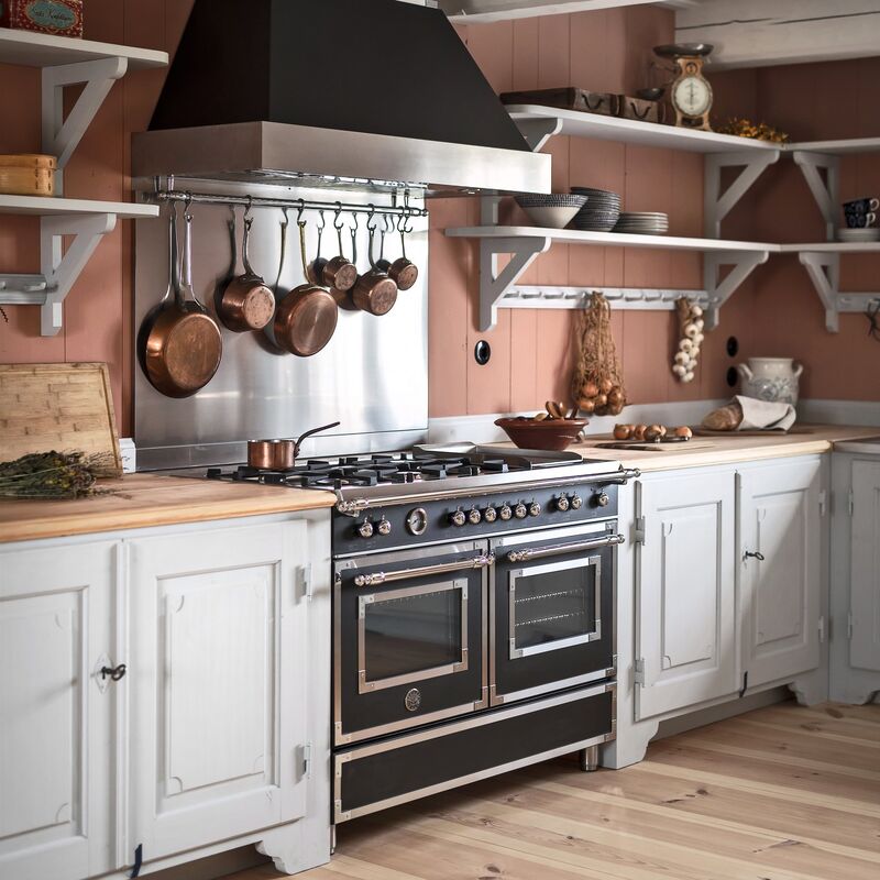 MAS126G2ENET Heritage gaskomfur med dobbeltovn, 120 cm, mat sort