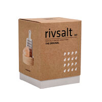 Rivsalt Original sæt med rivejern, saltsten og bordstativ i eg