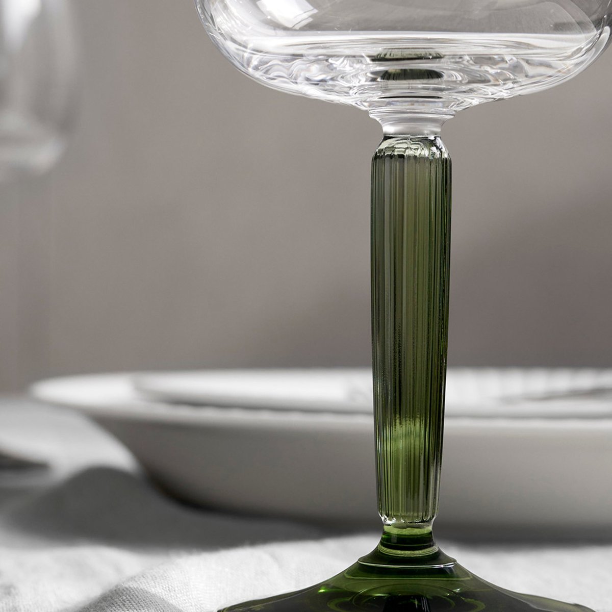 Hammershøi rødvinsglass Ø 9,5 cm 2 stk, grønn