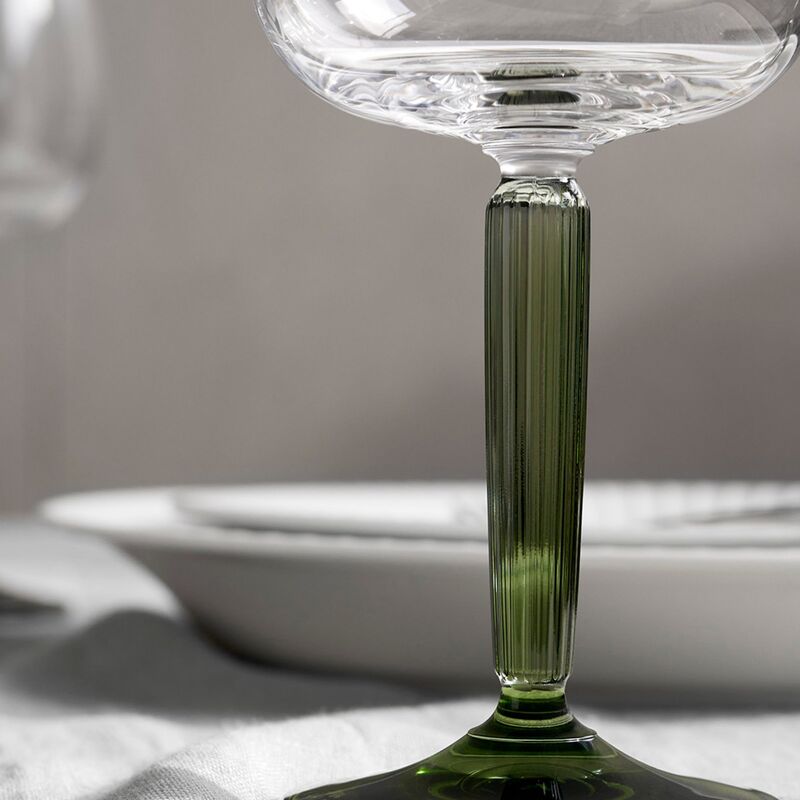 Hammershøi rödvinsglas, Ø 9,5 cm, 2 st, grön