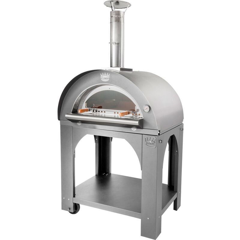 Pulcinella Brændefyret Pizzaovn 100x80 cm. Rustfrit stål