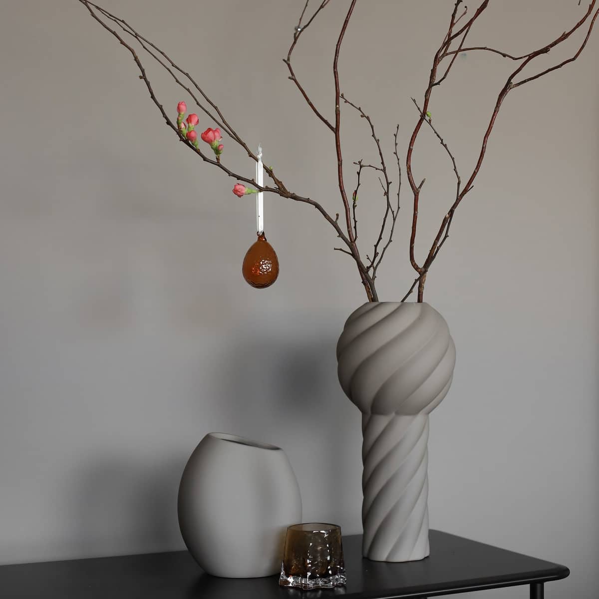 Twist Pillar vas 34 cm, sand