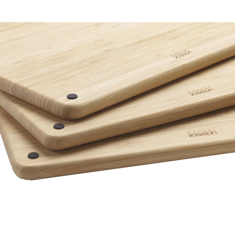Folio skærebrætssæt bambus/stål, 4 dele