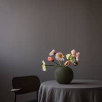 Ball vas, 20 cm, olive