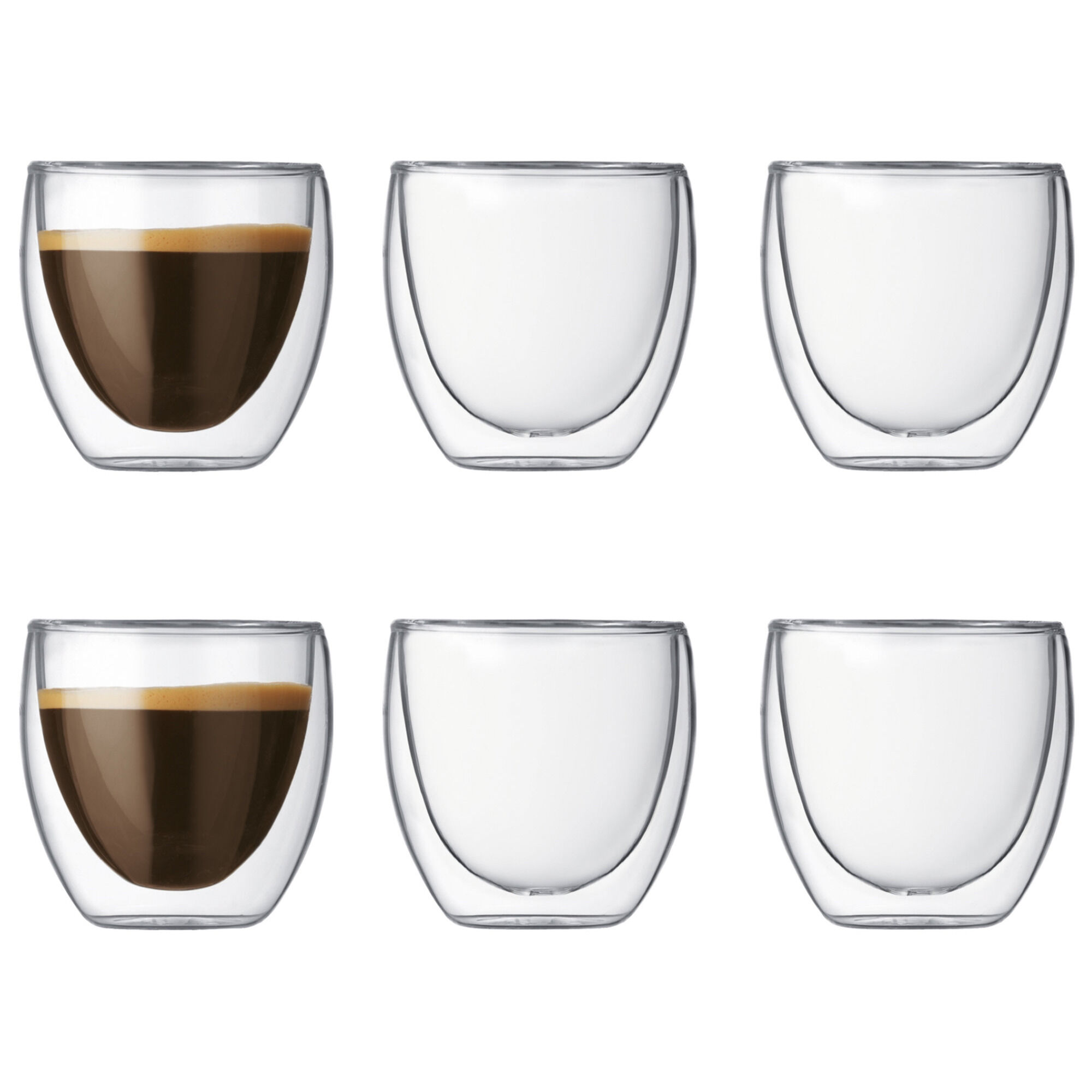 Pavina dobbeltvægget espresso glas, 0.08 l, 6 stk.